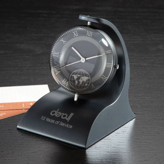 World Theme Graphite Clock