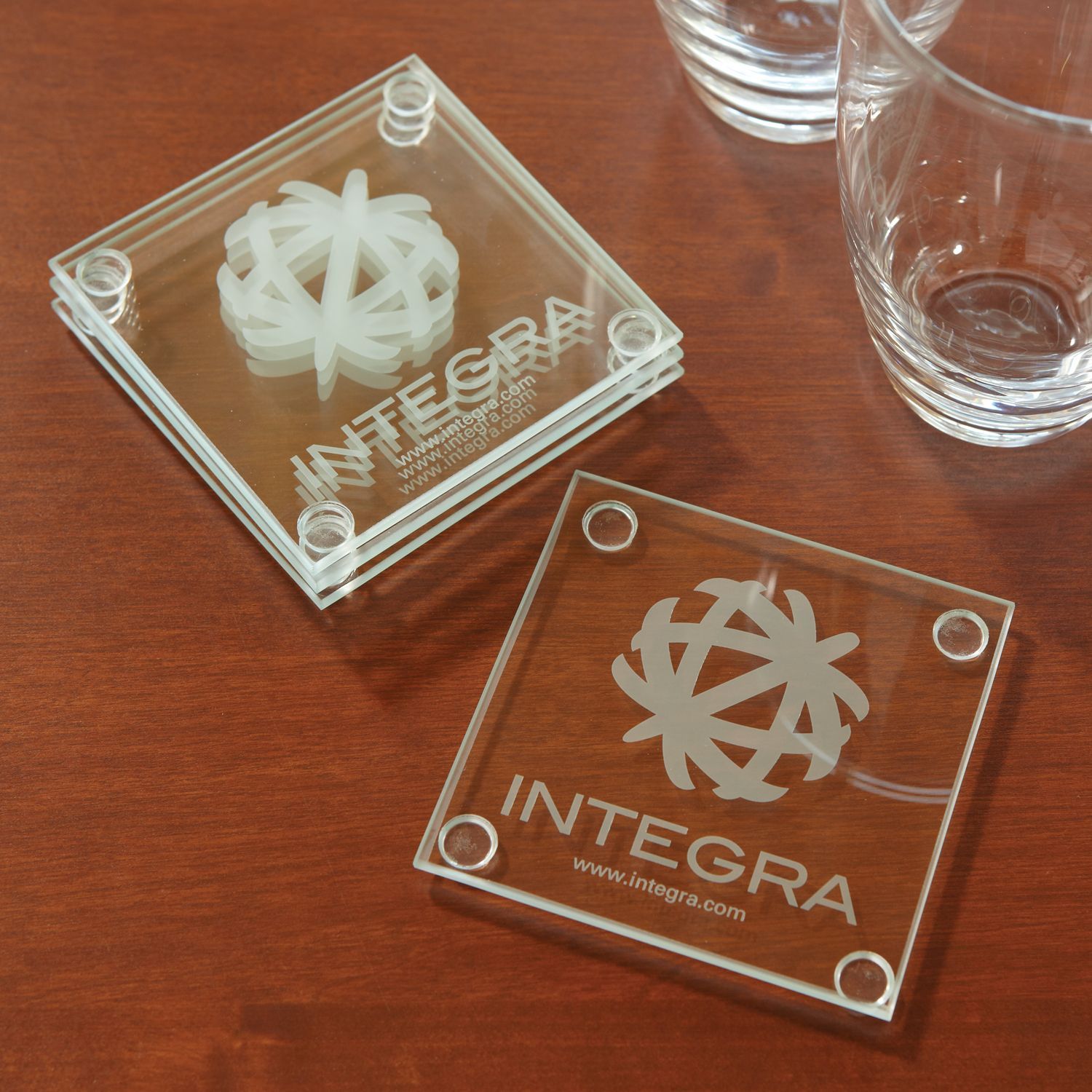 Jade Glass Coaster Set of Four