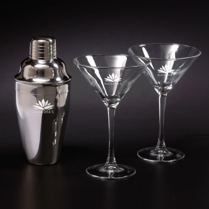 Stainless Steel Shaker and Martini Set Stainless Steel Shaker and Martini Set