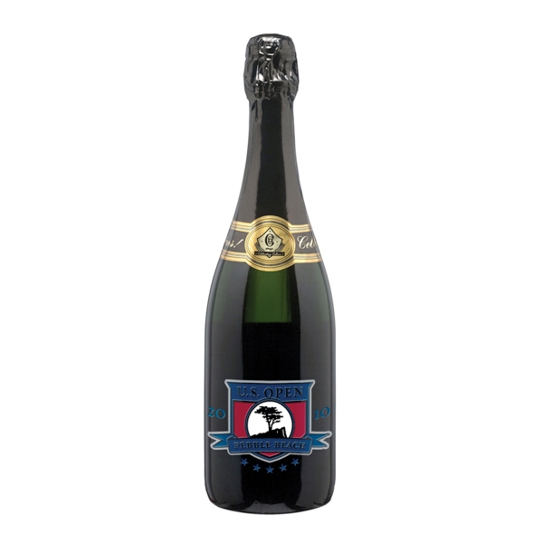 Champagne - Etched Bottle Four Color Logo