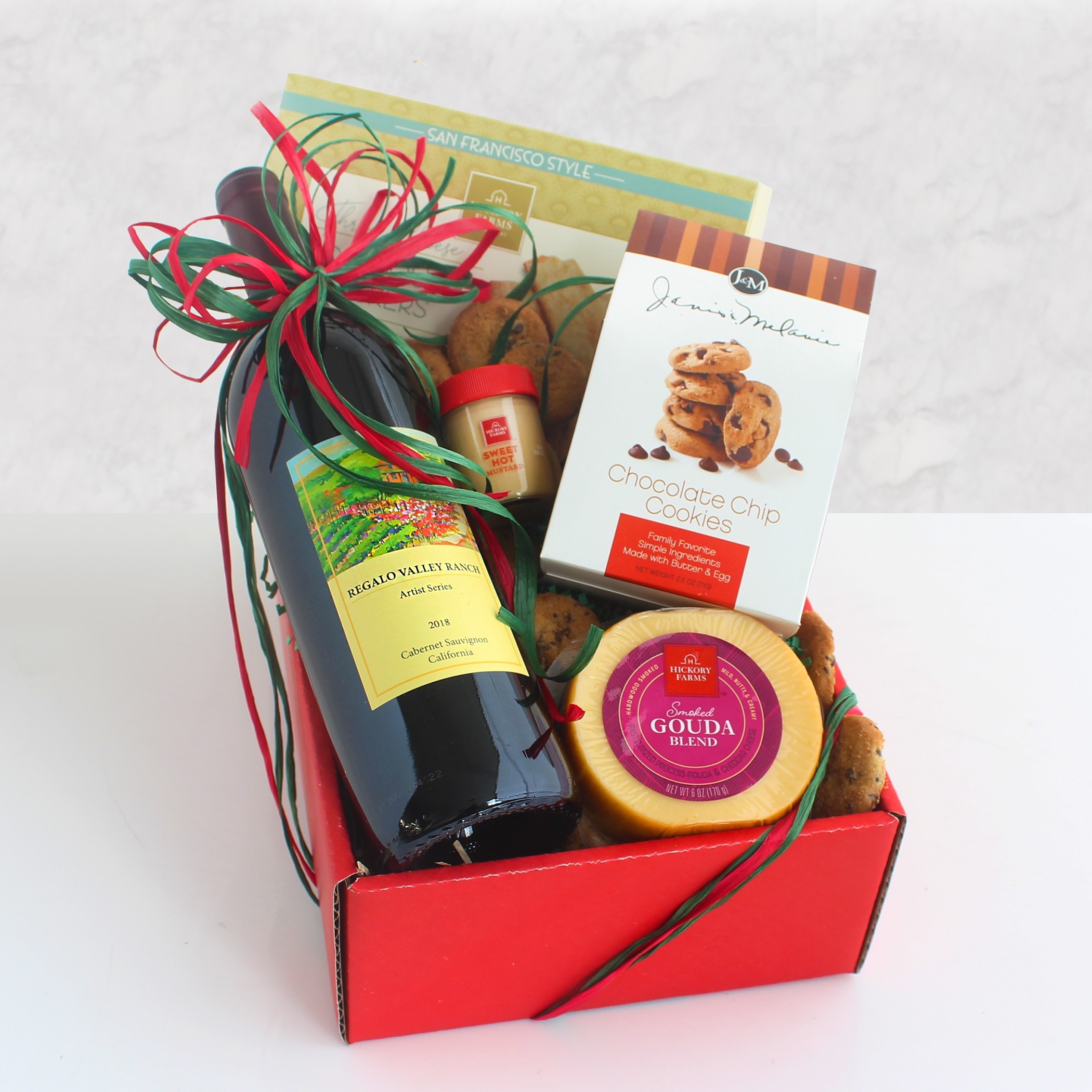 California Red OR White Wine, Cheese, Crackers and More Set California Red OR White Wine, Cheese, Crackers and More Set