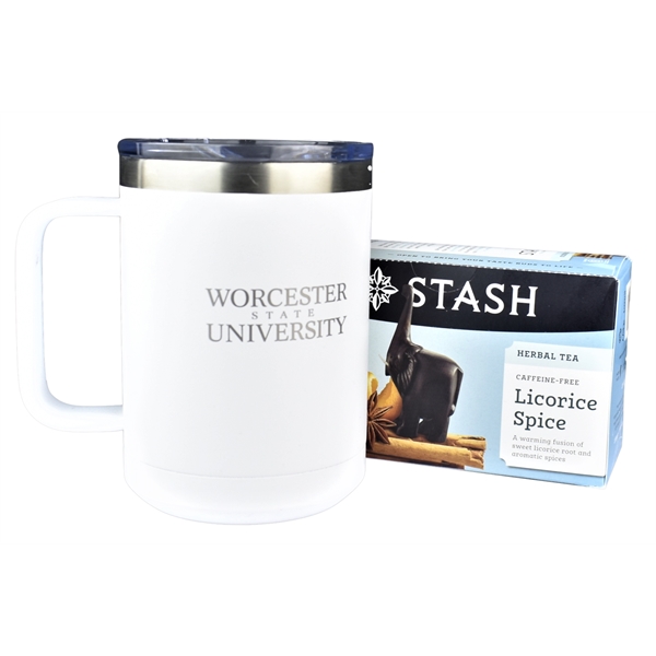 Cozy Tea Gift Set  15 oz Polar Camel Mug + STASH Tea