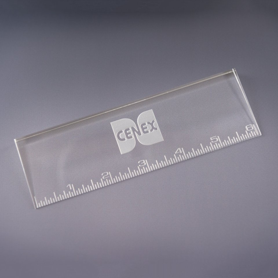 6" Oblique Crystal Ruler