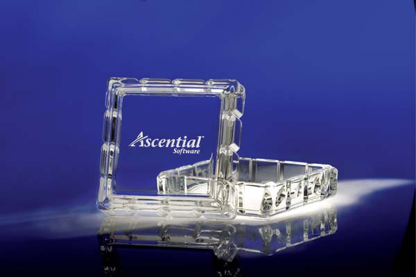 Fancy-Edged Square Crystal Box