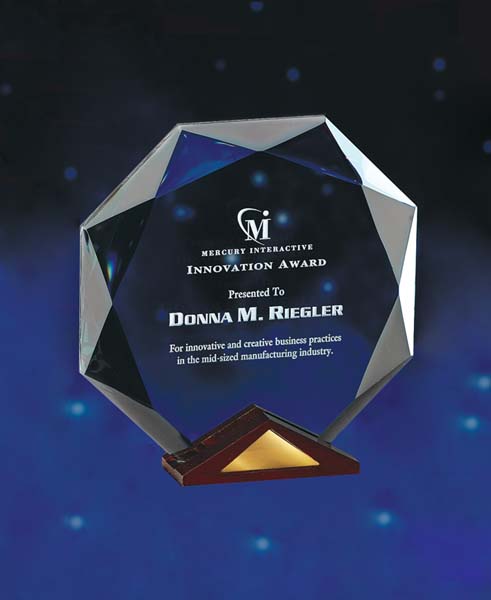 Large Crystal Octavia-On-Base Award