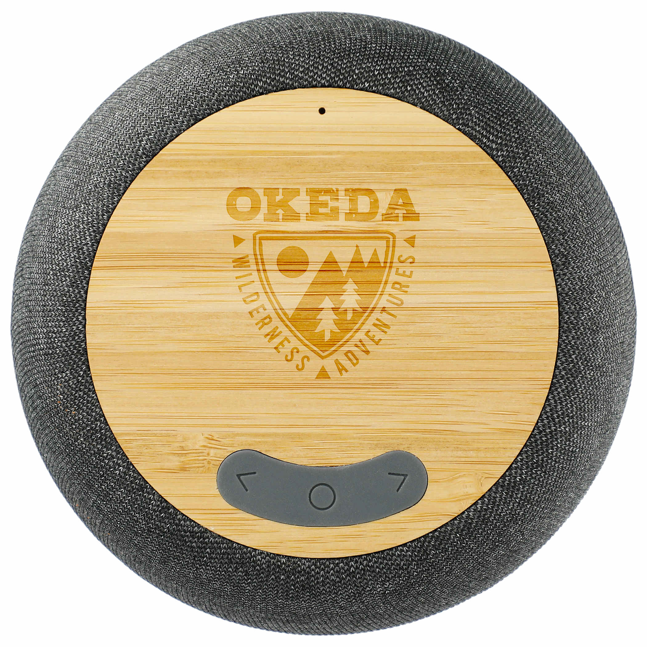 Laser Engraved Wireless Bluetooth Bamboo and Fabric Speaker
