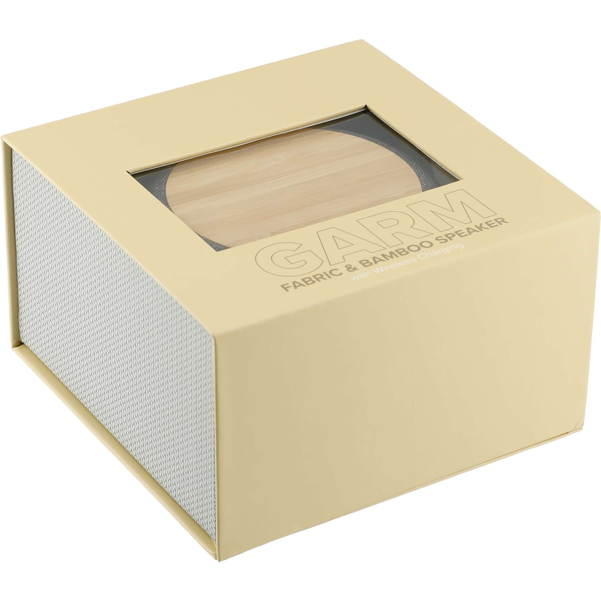 Laser Engraved Wireless Bluetooth Bamboo and Fabric Speaker