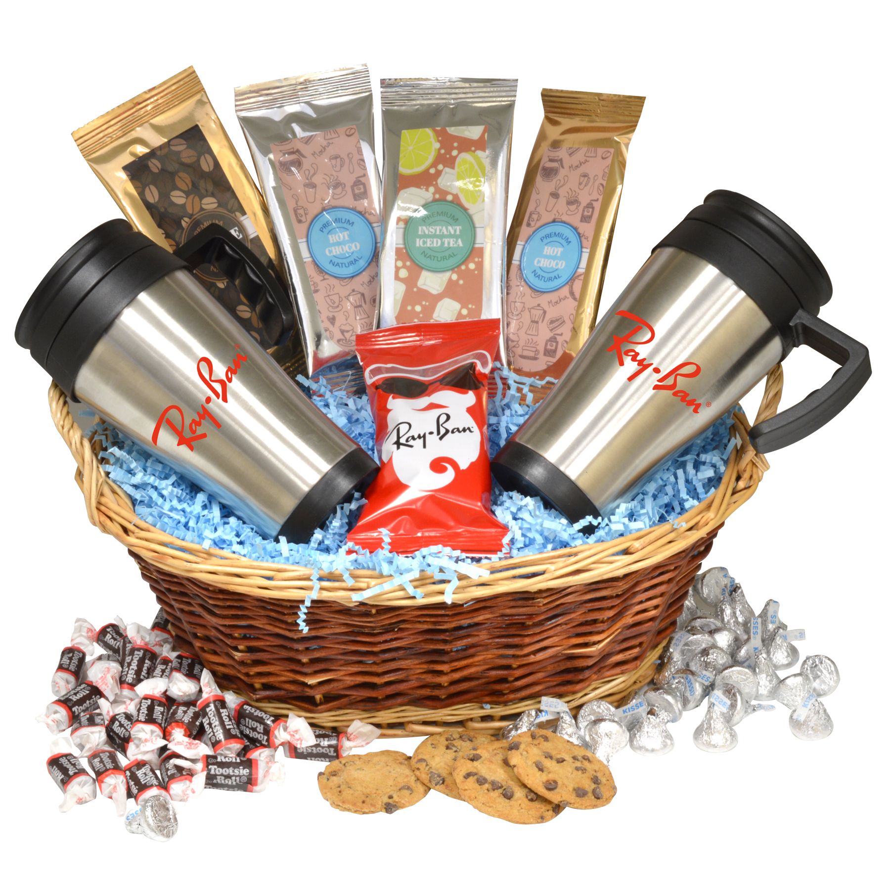 Hot Cocoa and Imprinted Tumbler Set Gift Basket