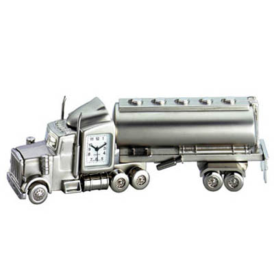 Metal Oil Tanker Clock