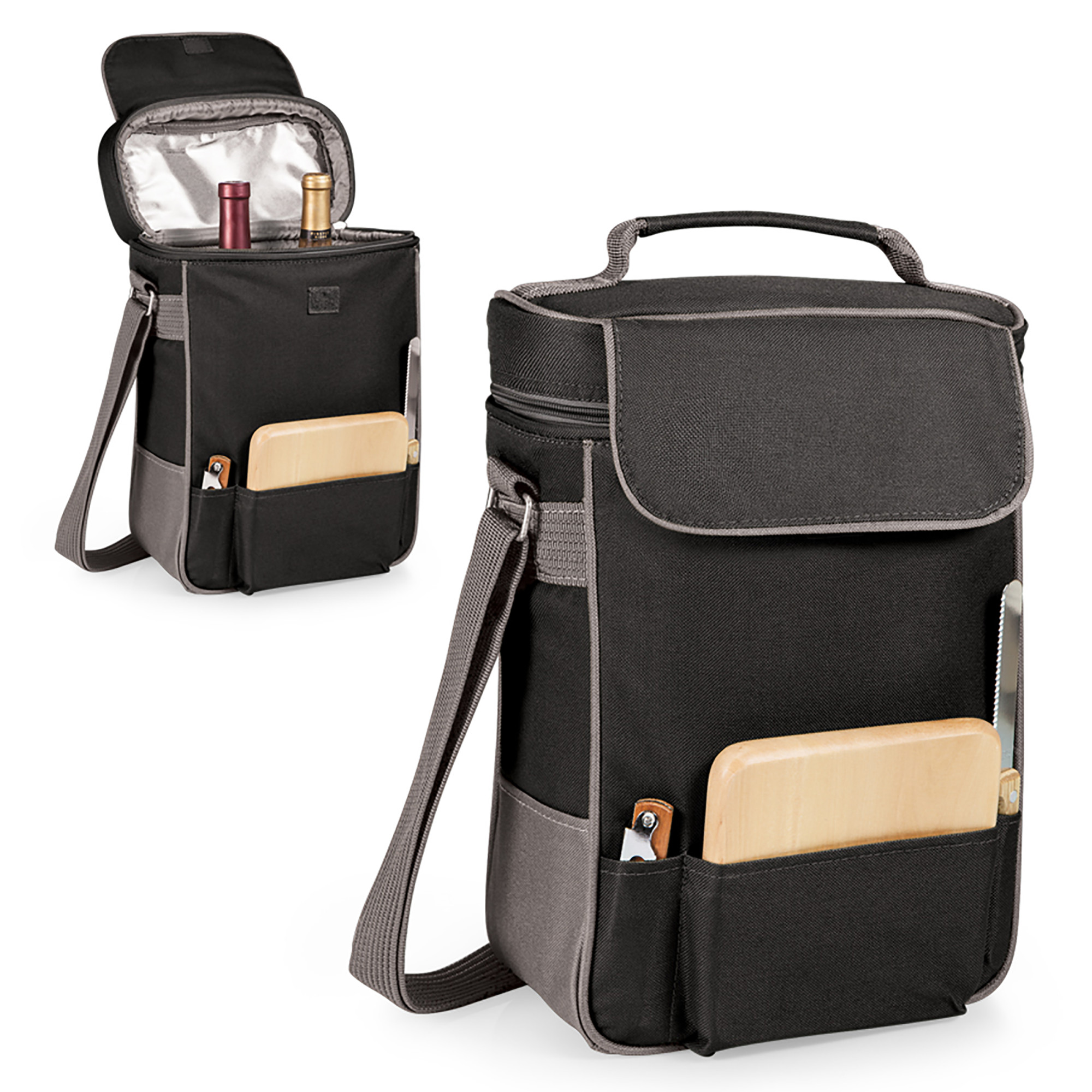 Duet Inuslated Two-Bottle Wine and Cheese Tote