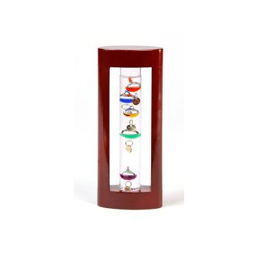 Executive Galileo Thermometer in Wood Stand Executive Galileo Thermometer in Wood Stand