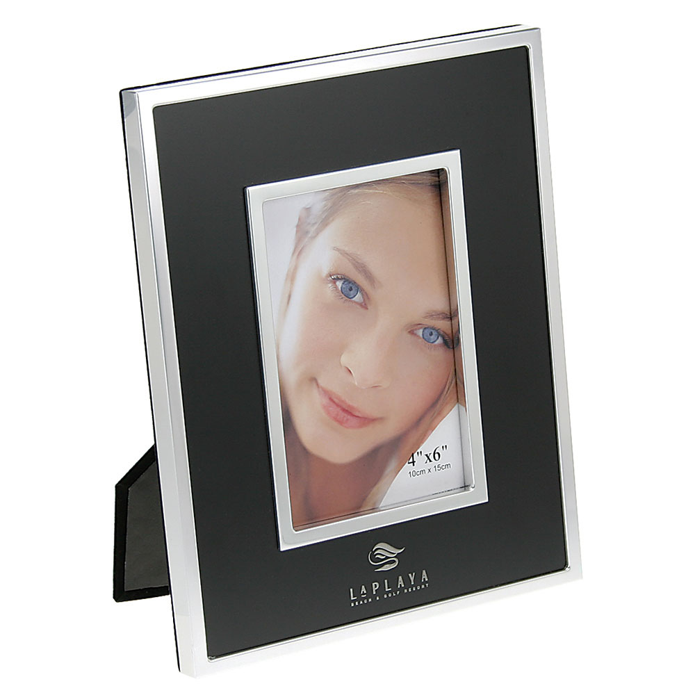 Silver & Black Frame - 4" x 6" Photo