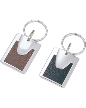 Leather and Metal Key Ring