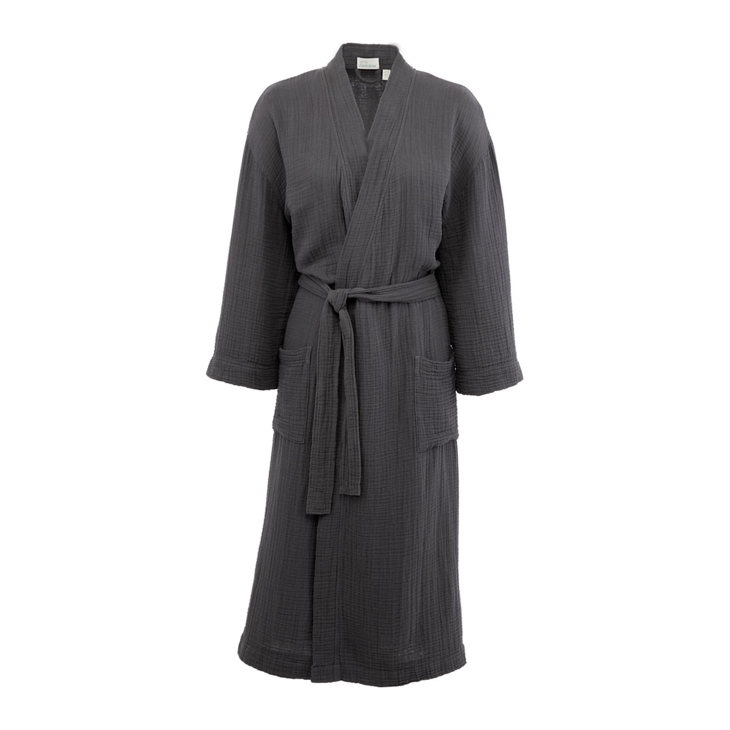 Feel Good Cotton Spa Robe - Dark Gray