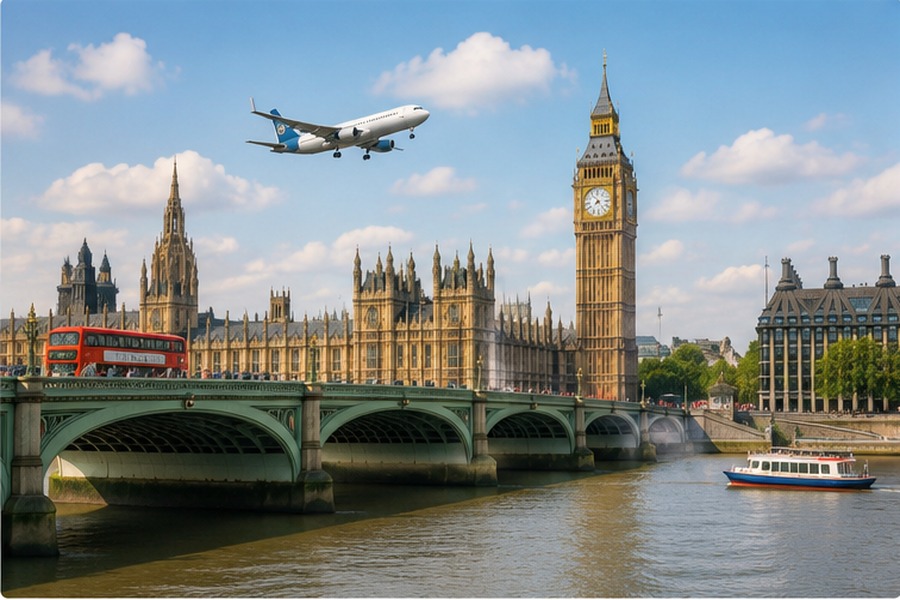 International corporate travel to London