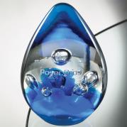 Blue Splash Glass Paperweight