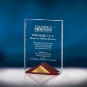 Crystal Plaque-On-Base Award