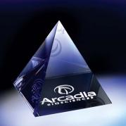 Pyramid Shaped Crystal Paperweight
