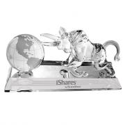 Crystal Globe & Bull