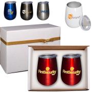 Stemless Vacuum Wine Tumbler Gift Set