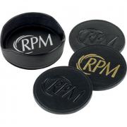 Leather Deluxe Round Coaster Set