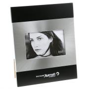 Sleek Brushed Silver and Wood Finish Photo Frame