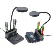 LumaDock Executive 4-in-1 Wireless Charging Desk Lamp & Organizer