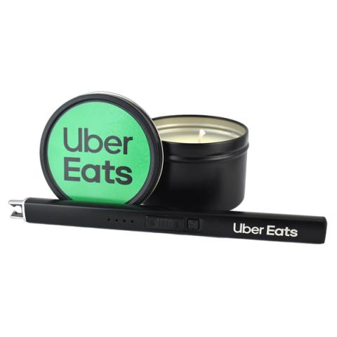 Spark & Scent Tin Candle + USB Lighter Gift Set