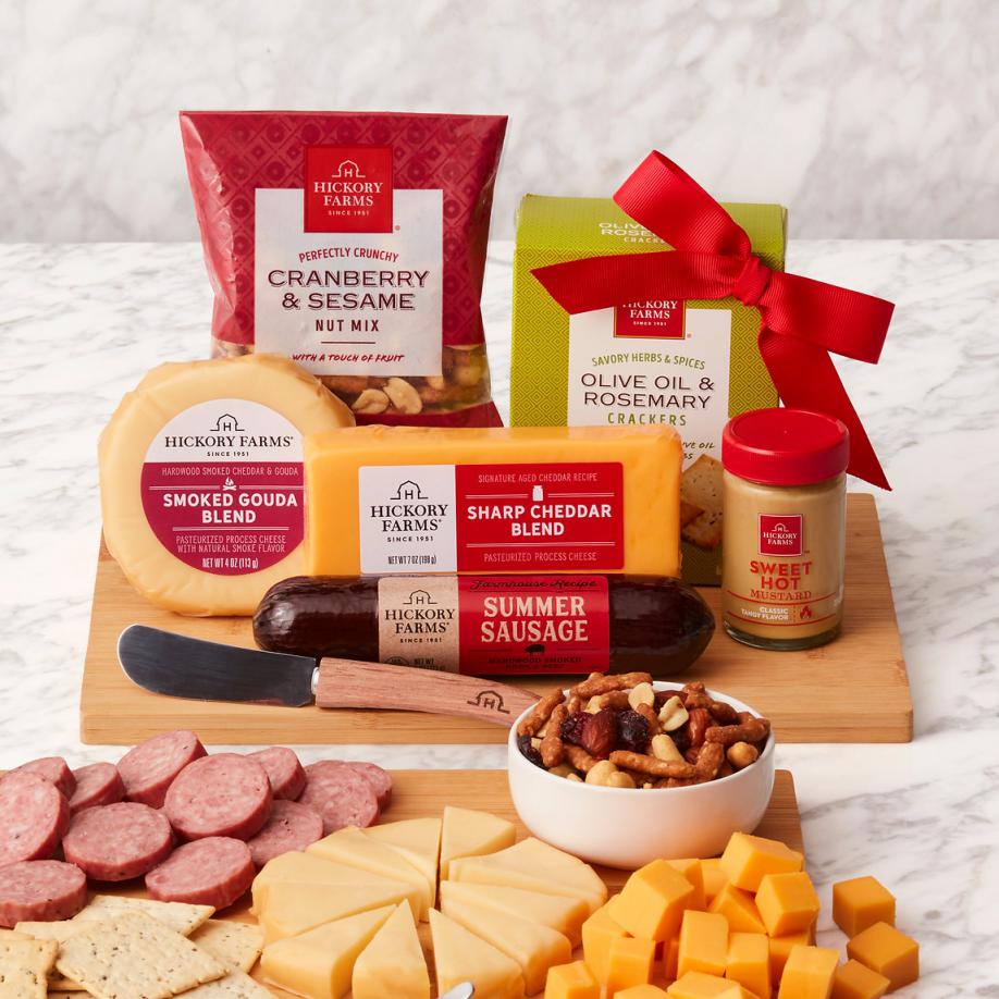 Hickory Farms Cheese and Crackers with Cutting Board
