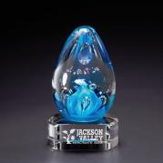 Blue Splash Glass Paperweight 2