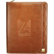 Cutter & Buck Zippered Leather Padfolio - Bainbridge Collection