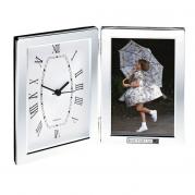 Silver Desk Clock and Photo Frame 2