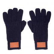Rib Knit Gloves With Debossed Logo 2