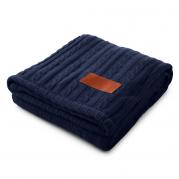 Plush Cable Knit Reversible Sherpa Throw Blanket 1