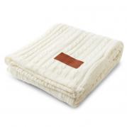 Plush Cable Knit Reversible Sherpa Throw Blanket 2