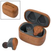 TWS Woodgrain Stereo Earbuds and Charger Case