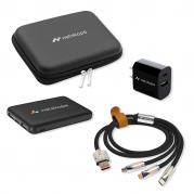 Deluxe Tech Gift Set  Zippered Case, Power Bank, Adapter & Cable