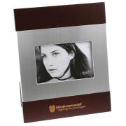 Sleek Brushed Silver and Wood Finish Photo Frame 1